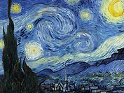Кардхолдер, Винсент Ван Гог Звездная ночь (вертикальный, с двумя карманами)