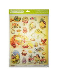 Рис. бумага для декупажа Craft Premier Пасха1 (CP00429) (28,2х38,4см) (25г/м) (упаковка)