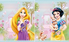 Тетрадь 12л круп.кл. "Принцессы" мел.картон, ассорти, Disney