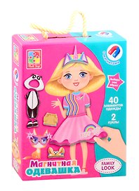 Магнитная игра-одевашка «Family look» 2 куклы, 40 магнитных элементов одежды, Vladi Toys