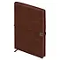 Ежедневник дат. 2026г. А5 176л "Тиволи глосс" коричневый, кожзам, мягк. переплет, застёжка-резинка, блинт.тиснение, офсет, справ.мат-лы, ляссе, инд.уп - 2