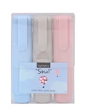Текстовыделители 03цв "Soul" пл/уп, Be Smart