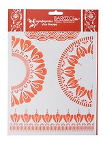 Трафарет пластиковый многоразовый Кружевные бордюры 15 (К-15) (20х25см)