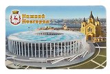 Магнит большой Нижний Новгород Коллаж со стадионом (винил) (030-1-76K25)
