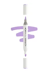 Маркер акриловый "Сонет" лиловый, двусторонний, перо кисть/пуля