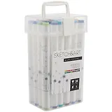 Маркеры для скетчинга 24цв "SKETCH&ART" двусторонние, пласт.упаковка, Bruno Visconti