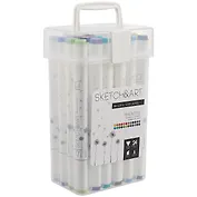 Маркеры для скетчинга 24цв "SKETCH&ART" двусторонние, пласт.упаковка, Bruno Visconti