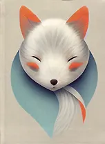 Книга для записей А6 64л кл. "Лис" инт.переплет, глянцевая ламинация, офсет