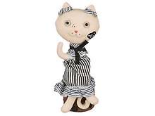 Фигурка Кошечка в полосатом платье 20,5см (247-119)