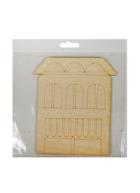 Фигурка Домик для раскрашивания 1 (2150447) (15х13см) (игрушка из дерева) (упаковка)