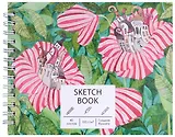 Скетчбук А6+ 125*160 40л "Цветочные города" белый офсет, 100г/м2, тв.обложка, евроспираль