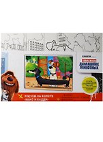 Рисуем по холсту Макс и Бадди (20х30) (31261) (3+) (холст, акр.краски - 5 цв., палитра, кисточка) (Тайная жизнь домашних животных) (Росмэн) (упаковка)