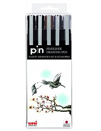 Линеры черные 04цв 05шт «PIN. Brush», подвес, UNI