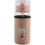 Бутылка в чехле вельвет с защелкой Белый зверек (стекло) (450мл) (12-7599-BSQ-391) Bookvalno