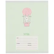 Тетрадь в крупную клетку Unnika, "На воздушном шаре", 12 листов, в ассортименте