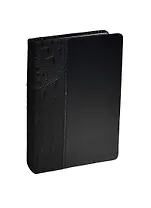 Ежедневник недат. А5 160л "Сариф" черный / "Аллигатор" черный, обл.поролон, офсет, ляссе, закругл.углы, цветной обрез, Escalada