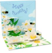 3D открытка Шмели в ромашках (Bees and Dairies) (мини) (TR128)