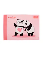 Альбом для рисования Unnika, "Влюбленные панды", А4, 20 листов, на склейке