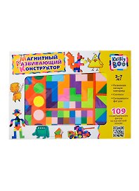 Конструктор, Kribly Boo, Магнитный развивающий конструктор, 109 деталей.