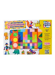 Конструктор, Kribly Boo, Магнитный развивающий конструктор, 109 деталей.