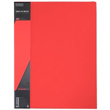 Папка с файлами «Standard» А4, 40 файлов, пластик, красная, Hatber