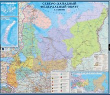 Карта настенная "Северо-Западный Федеральный округ"