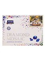 Алмазная мозаика MAZARI Два щенка на пеньке, 30х40 см (рама 33х43см), 1 дизайн, частичная выкладка, стразы разного размера