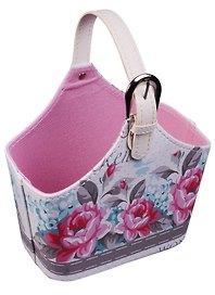 Корзинка для мелочей с ручкой Три розы 16*20,5см 12-06654-DH2829-3