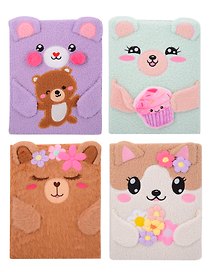 Книга для записей А4 100л лин. "Funny" с мехом, ассорти