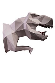 Набор для сборки полигональных фигур: Динозавр (Белый)