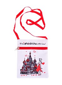 Сумка для документов From Moscow with love ХВБ 16х20 цв.белый (109-2-19D-WH-1-eng)