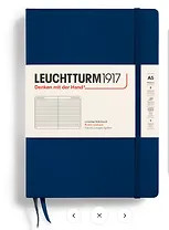 Книга для записей A5, 125 листов в линейку "Classic", твердая обложка, цвет синий неви, Leuchtturm1917