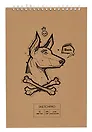 Скетчбук 250*170 18л "New stories. No. 2"  акварел. бумага, 240г/м2, крафт картон, тиснение фольгой, евроспираль
