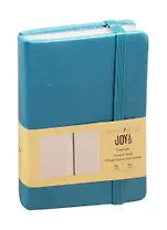 Записная книжка А6- 96л лин. "JOY BOOK. Бирюзовое море" 7БЦ, иск.кожа, тонир.блок 70гр/м2, скругл.углы, ляссе, резинка, карман на задн.форзаце