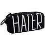 Пенал с большой молнией "Hater", 21.5 х 10.5 см