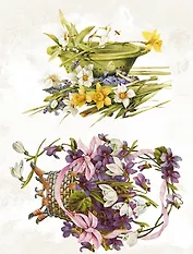 Декупажная карта Цветы для влюбленных А4 (DK3012)