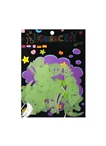 Набор зел. светящ. накл. Звезды и каметы с лицами (ЗАрт 655) (15001902) (12шт) (3+) (упаковка)