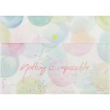 Папка-конверт А4 на кнопке "Nothing is impossible", с блестками