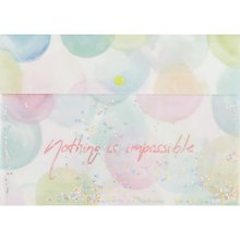 Папка -конверт «Nothing is impossible» А4 на кнопке, с сыпучими блестками
