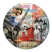 Доска для нарезки Парижское кафе (RCB-PDREAMS) (стекло) (d19) (в подар.упаков.) GiftLand