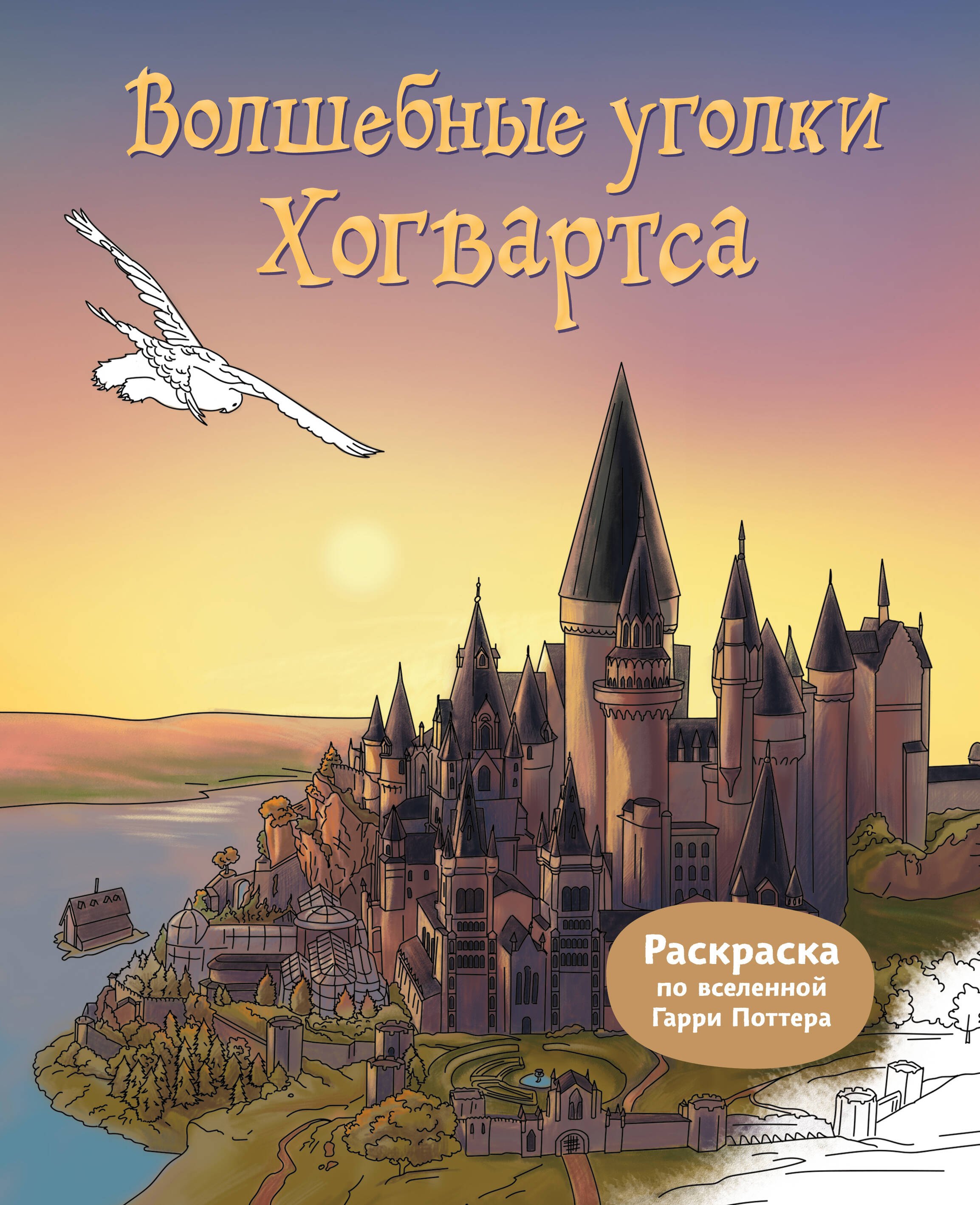 

Волшебные уголки Хогвартса. Раскраска по вселенной Гарри Поттера