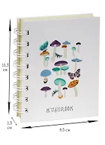 Записная книжка А6 90л лин. "Mushroom", спираль, ассорти
