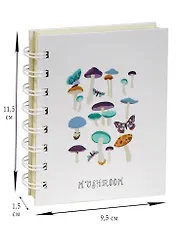 Записная книжка А6 90л лин. "Mushroom", спираль, ассорти