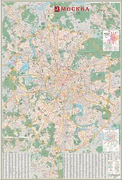 Карта Москва (1:35тыс) (108х158) (капсл., лам.) (Геодом)