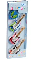 Набор ластиков "Три гитары с медиатором"