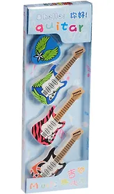 Набор ластиков "Три гитары с медиатором"