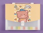 Папка -портфель пластиковый «Мишка» А4, 12 отделений, в ассортименте - 2