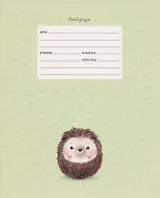 Тетрадь в линейку Listoff, "Очаровательный ежик", 12 листов, в ассортименте