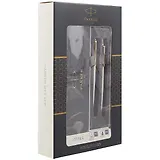 Подарочный набор Parker, Jotter Core Stainless Steel GT, ручка шариковая и ручка перьевая