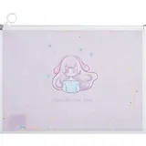 Папка на молнии А4 "Девочка" пластик, с расширением, сыпуч.блестки, ассорти